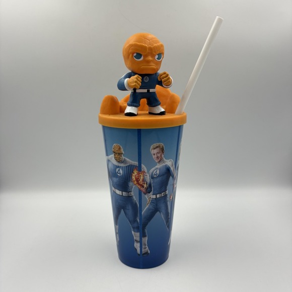 Other - Marvel Fantastic Four The Thing 32oz Blue Movie Theater Plastic Tumbler Cup
